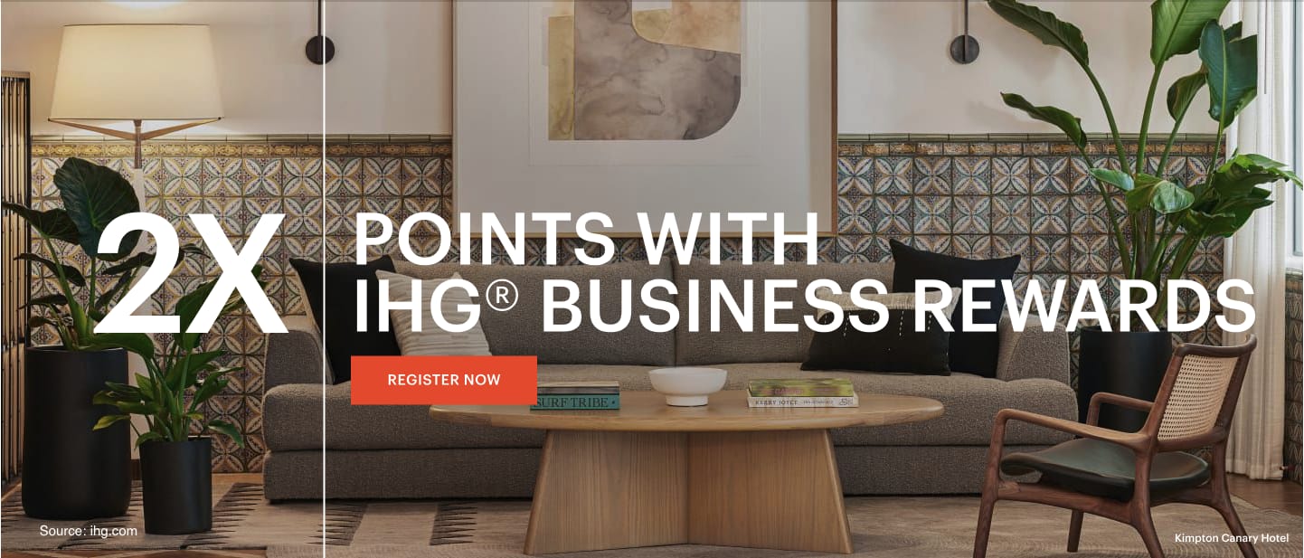 Get 2x points on IHG Business Rewards bookings. - Cover Image