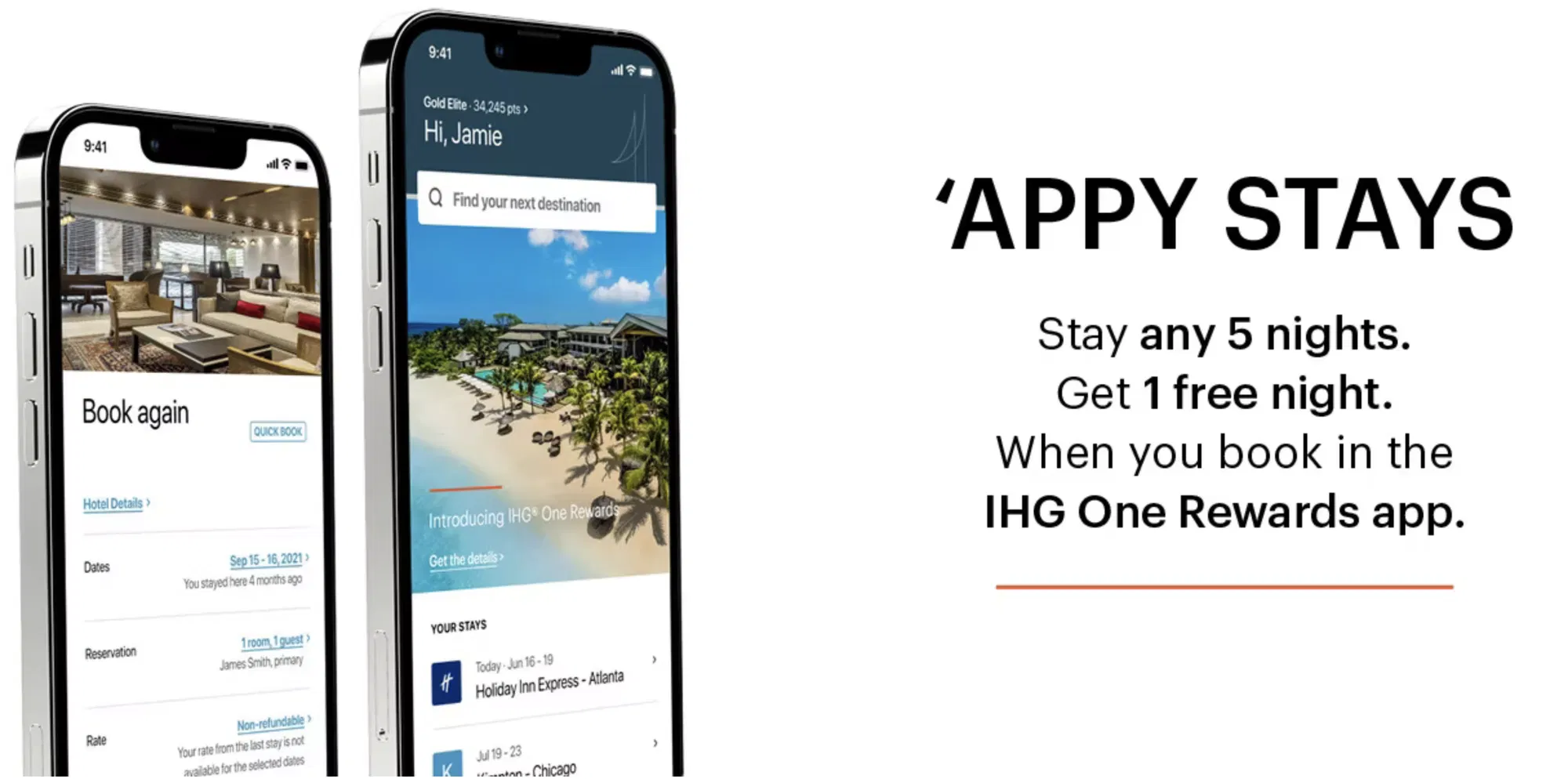IHG Appy-Stays: Get 1 free night for booking 5 nights or more via the IHG app. - Cover Image