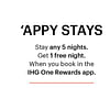 IHG Appy-Stays: Get 1 free night for booking 5 nights or more via the IHG app. - Cover Image