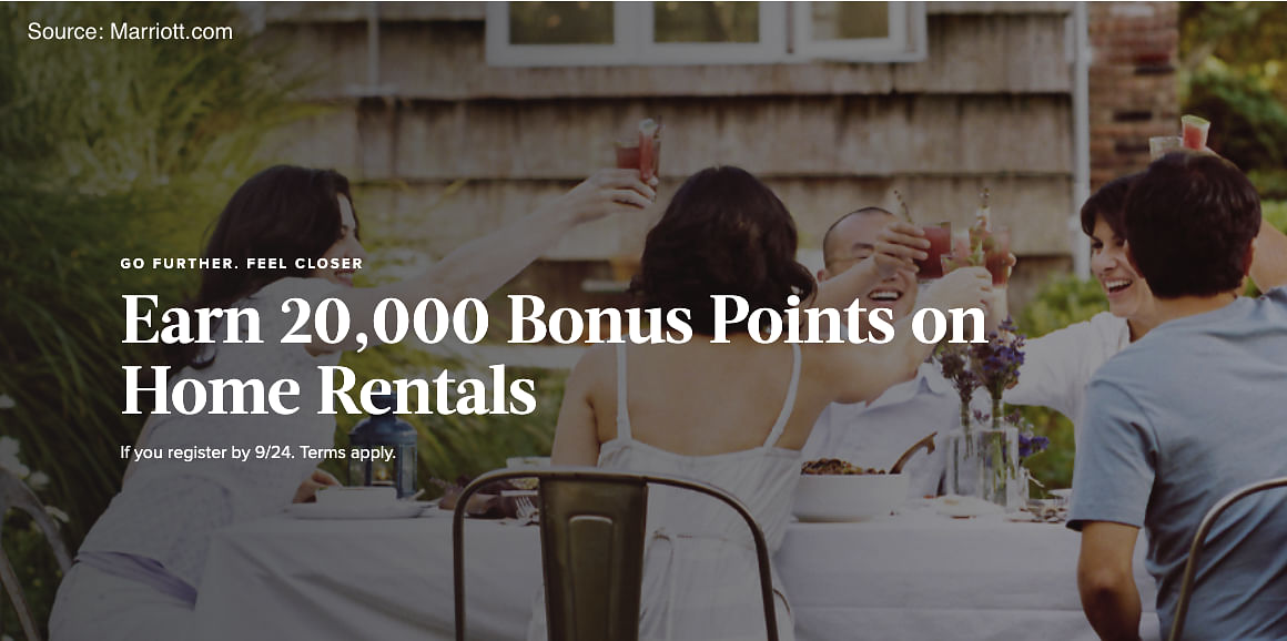 Get 20,000 bonus points when you stay 3 or more nights at a Marriott Homes and Villas property. - Cover Image
