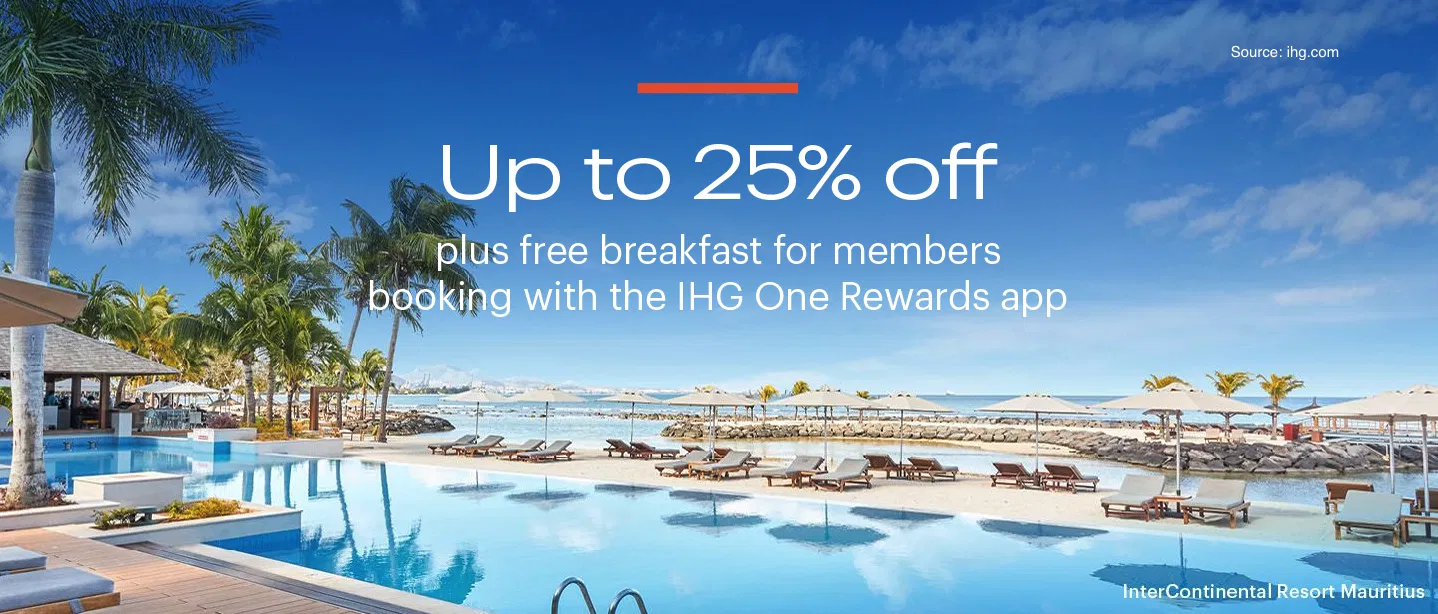 Get free breakfast and up to 28% off at IHG hotels in India, the Middle East and Africa. - Cover Image