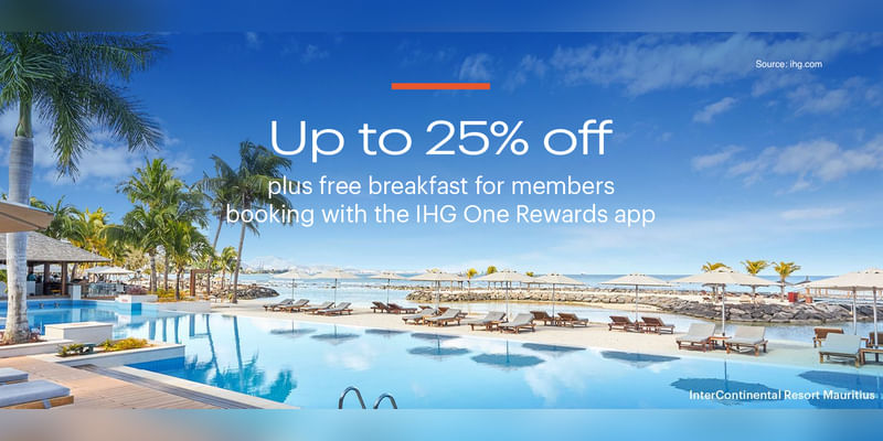 Get free breakfast and up to 28% off at IHG hotels in India, the Middle East and Africa. - Cover Image