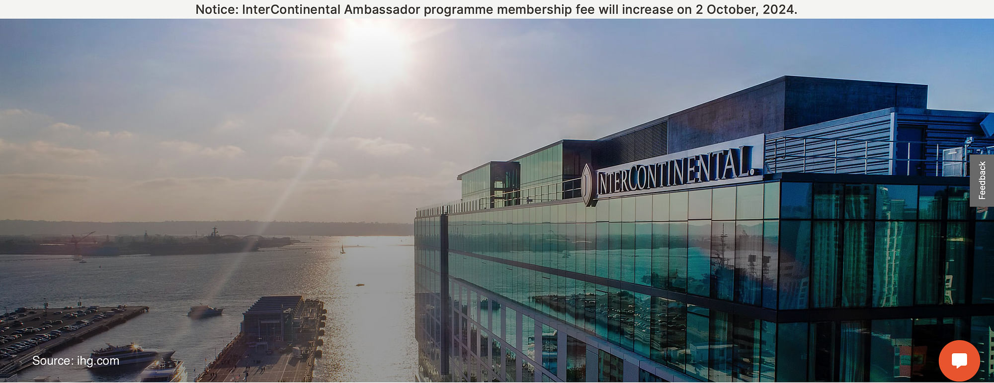 InterContinental Ambassador price to increase from 2nd October 2024. - Cover Image