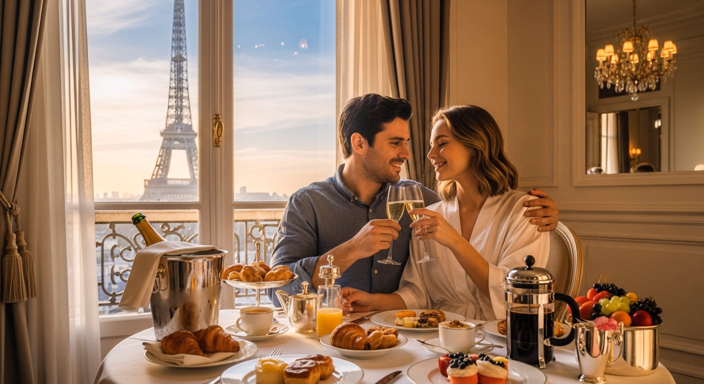 Marriott Paris Romance Package: Champagne, Breakfast & Decorated Suite - Cover Image