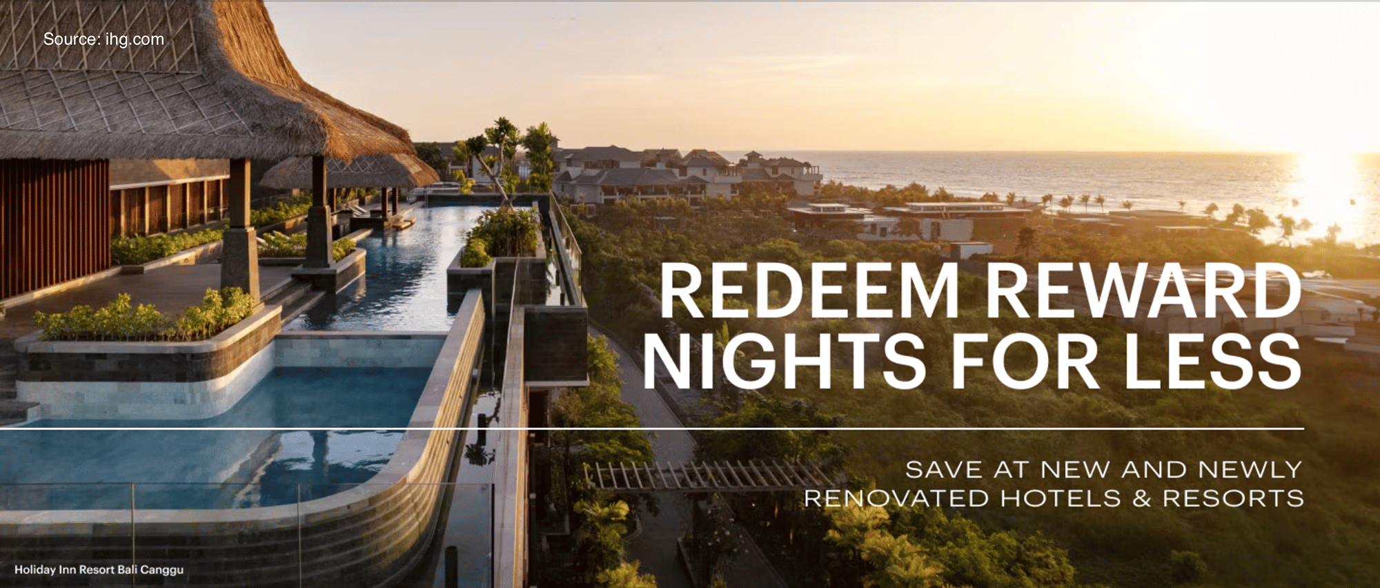 IHG is offering 15% off on award nights at new hotels worldwide. - Cover Image