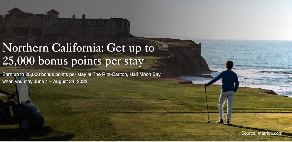 Earn 15,000 or 25,000 bonus points per stay at The Ritz-Carlton, Half Moon Bay. - Cover Image