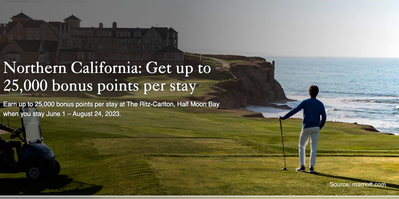 Earn 15,000 or 25,000 bonus points per stay at The Ritz-Carlton, Half Moon Bay. - Cover Image