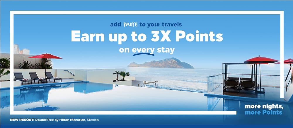 Earn 3x points at Hilton properties worldwide - Cover Image