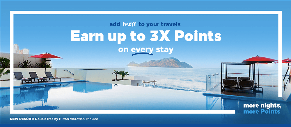 Earn 3x points at Hilton properties worldwide - Cover Image
