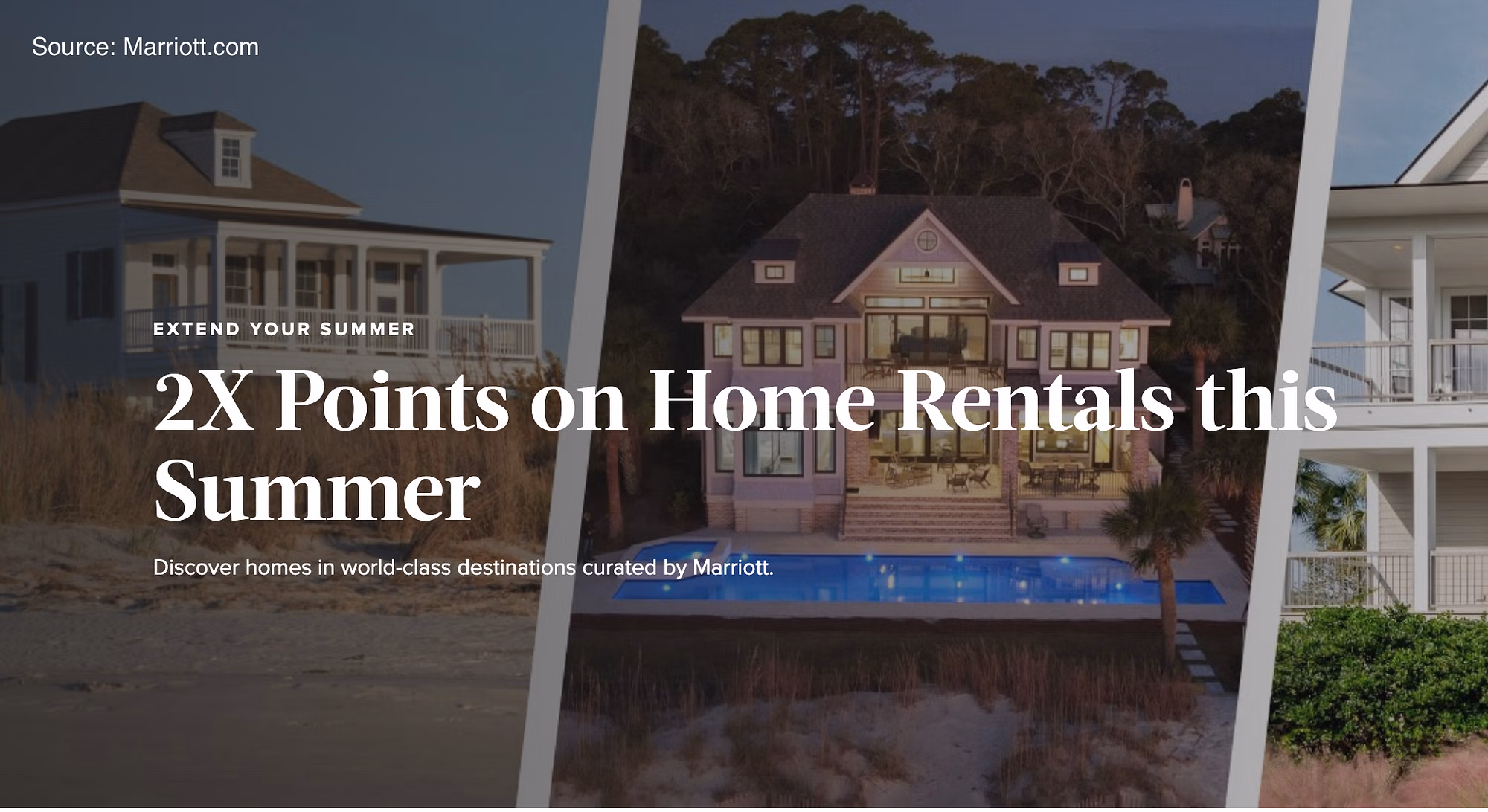 Get 2x Marriott Bonvoy points when you book a private home rental. - Cover Image