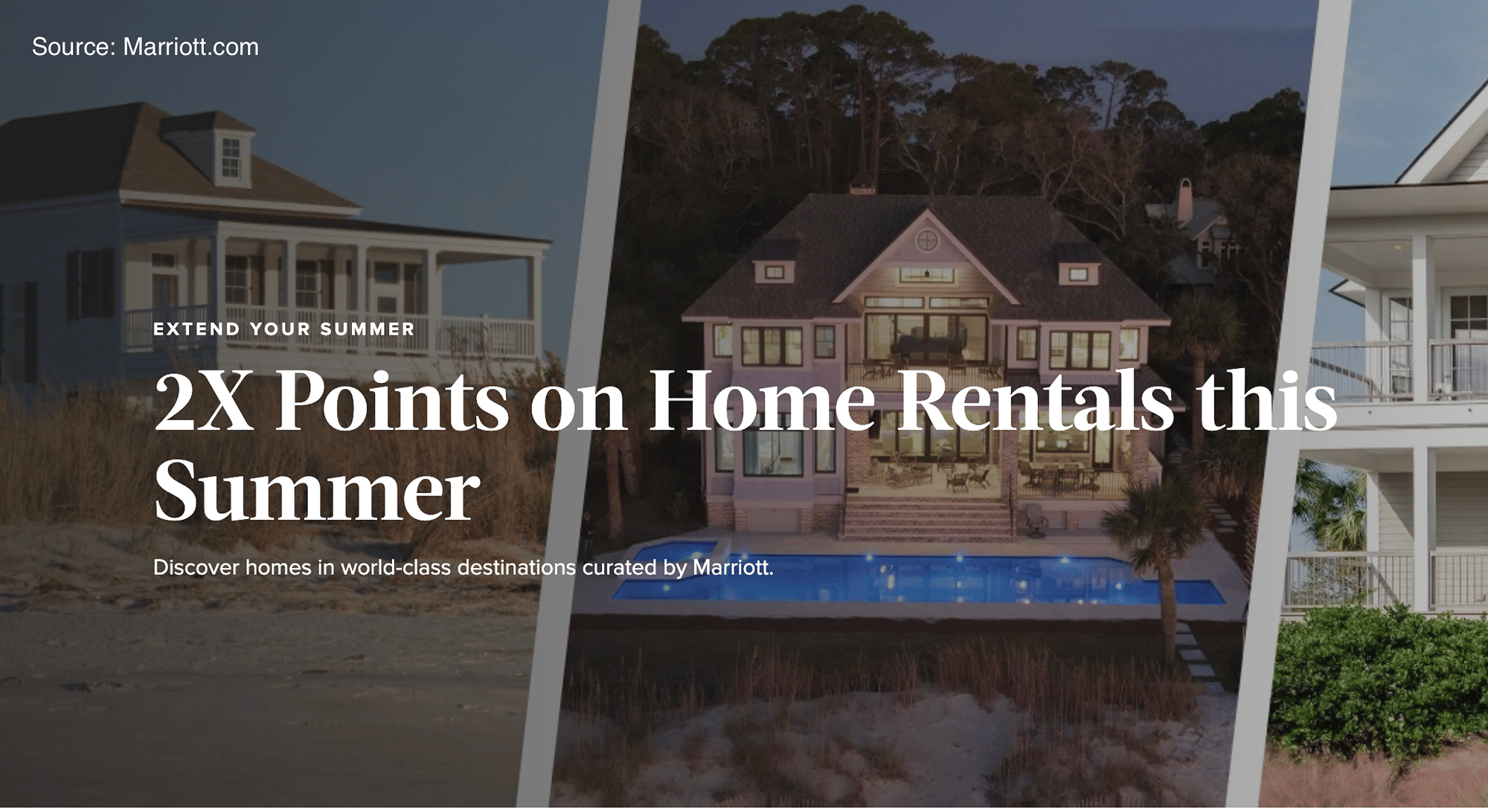 Get 2x Marriott Bonvoy points when you book a private home rental. - Cover Image