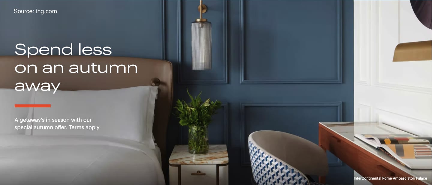 Save 23% on stays with IHG's latest Autumn sale in Europe. - Cover Image