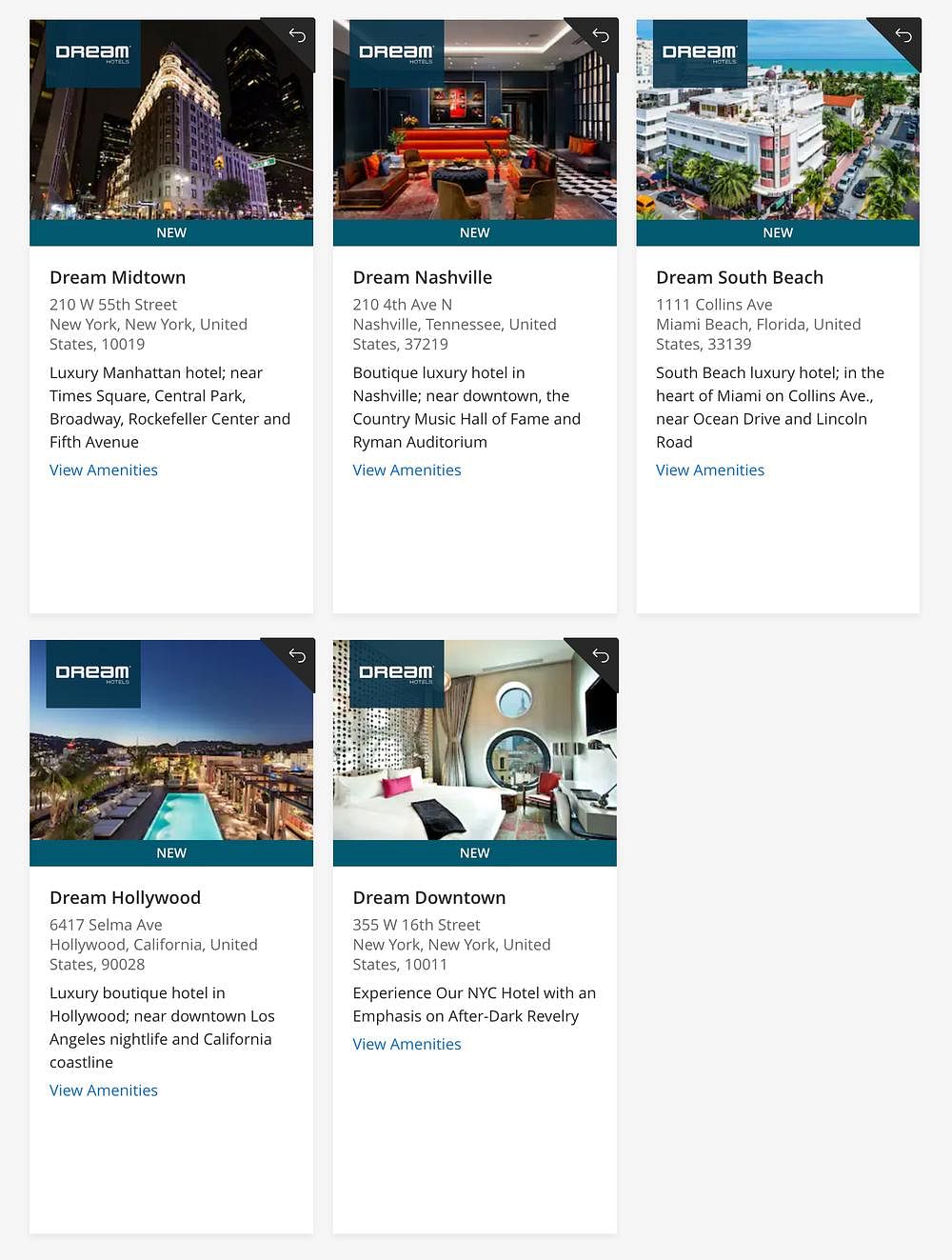 Hyatt Dream Hotels List