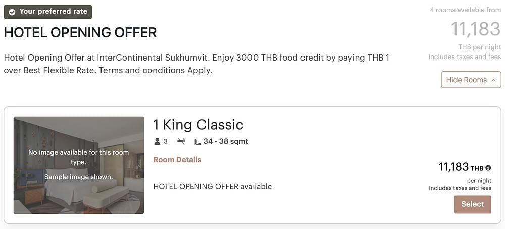 InterContinental Bangkok Sukhumvit Opening Offer