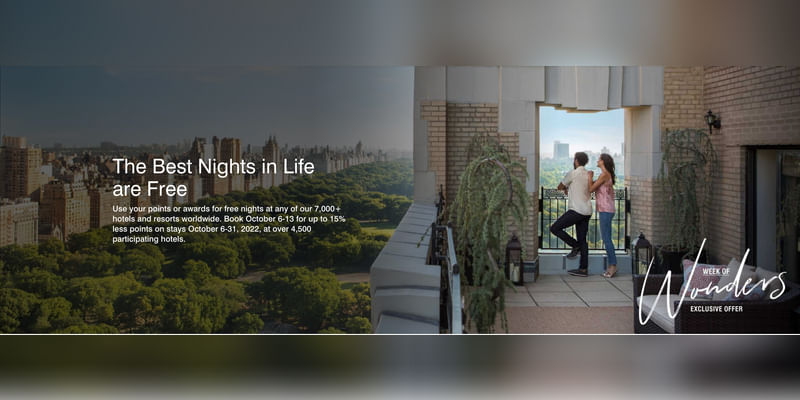 15% off on award nights at Marriott hotels worldwide - Cover Image