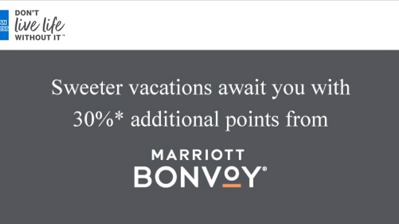 Amex India – 30% bonus on Marriott Bonvoy points transfer
