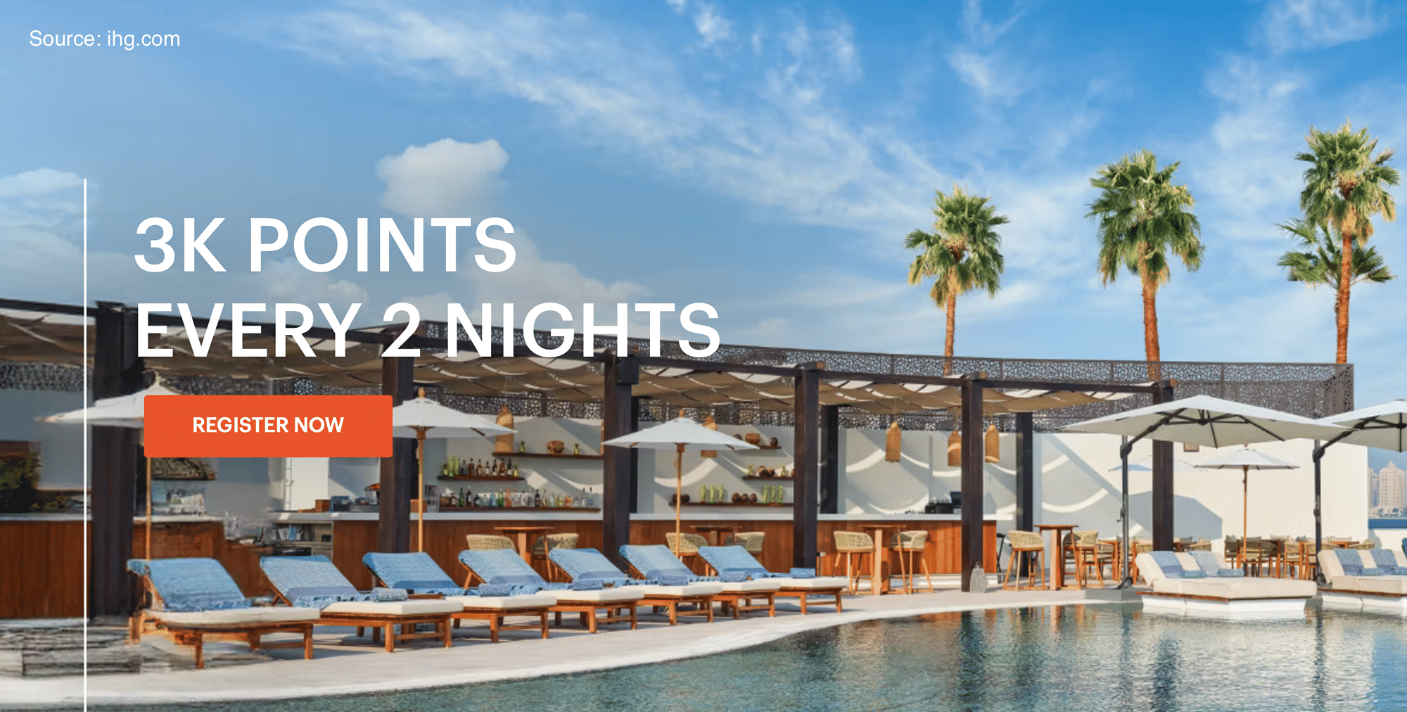 Earn 3,000 bonus IHG points every two nights when you stay at IHG hotels worldwide. - Cover Image