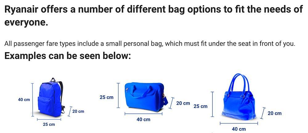 Ryanair Carry On Baggage Policy