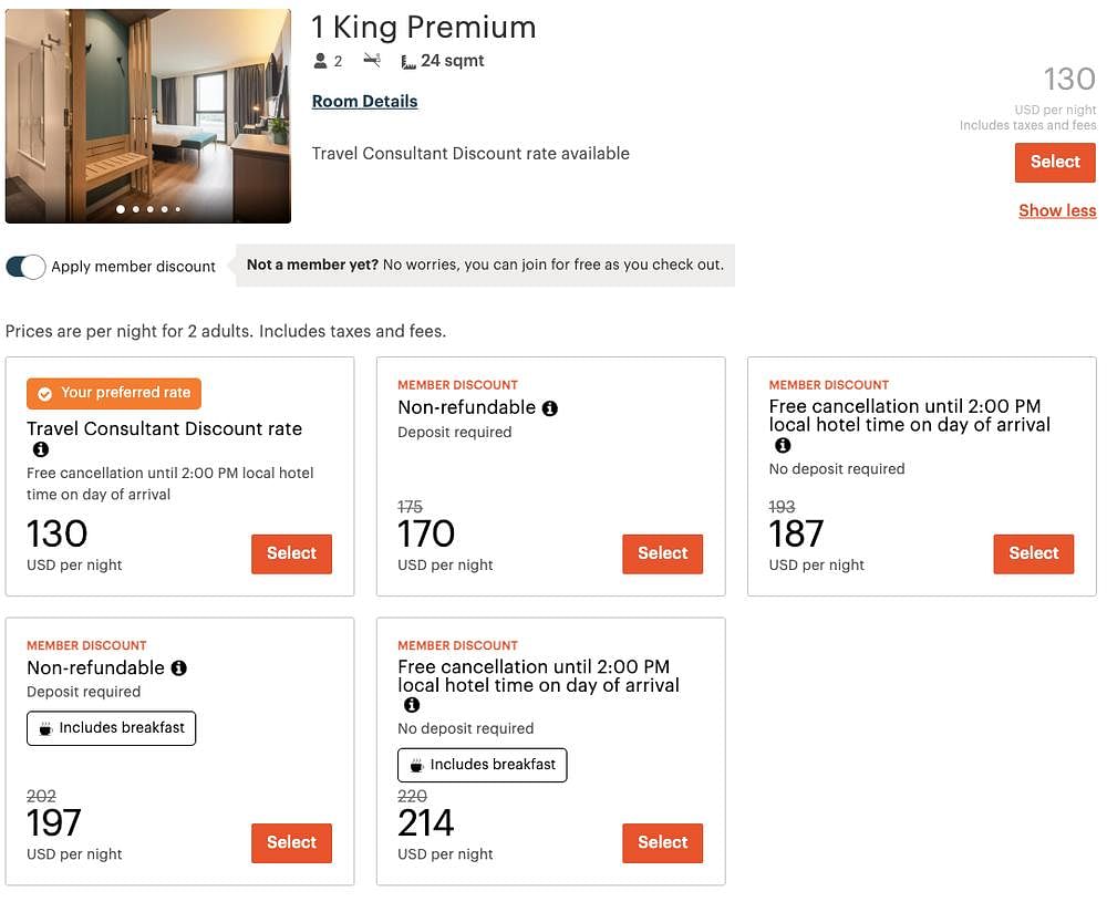 IHG Travel Agent Sample Rate