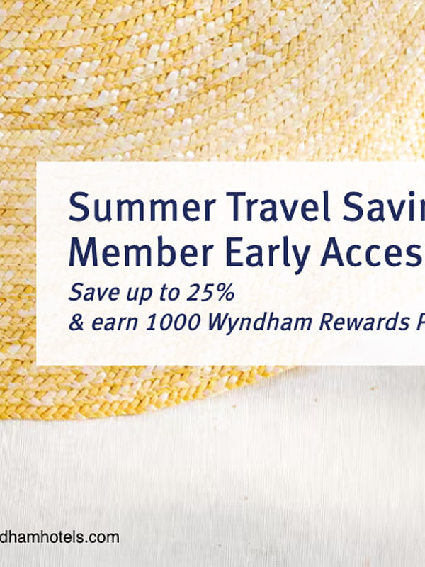 Wyndham Summer Sale: Get 1000 bonus points, and up to 25% off in Europe, the Middle East, and Africa. - Cover Image