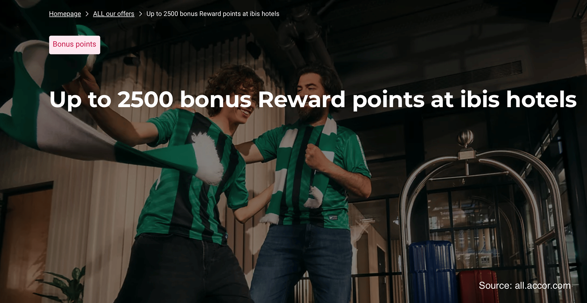 Ibis 50th Anniversary Offer: Earn up to 2500 bonus Accor points. - Cover Image