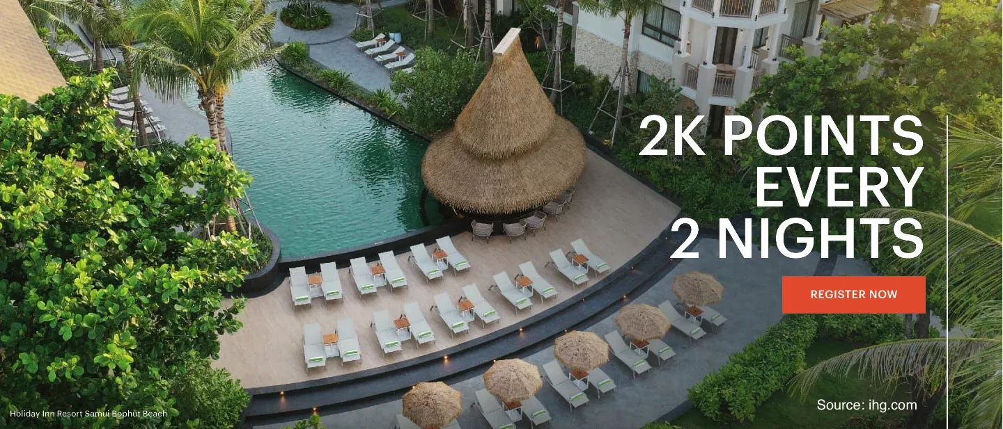 Earn 2000 bonus IHG points for every 2 nights with IHG's latest global promotion. - Cover Image