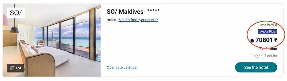Accor Plus Free Night Not Available