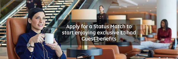 Etihad is offering gold status match for guests from Australia and India. - Cover Image