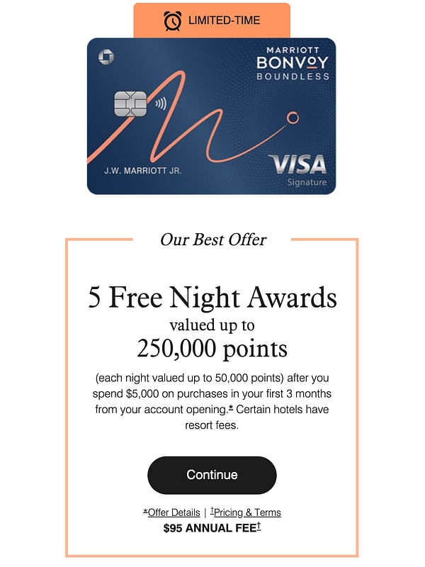 Get 5 free nights with the Marriott Boundless Credit Card. - Cover Image