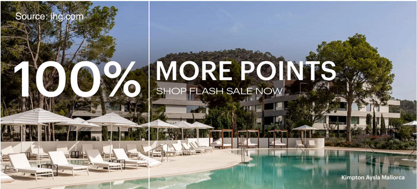 IHG Flash Sale Get 100 bonus points when you buy 11,000 IHG points or