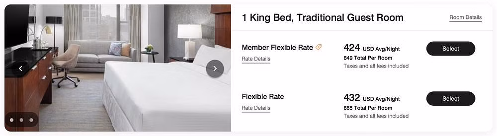 Without Marriott Senior Discount in the US