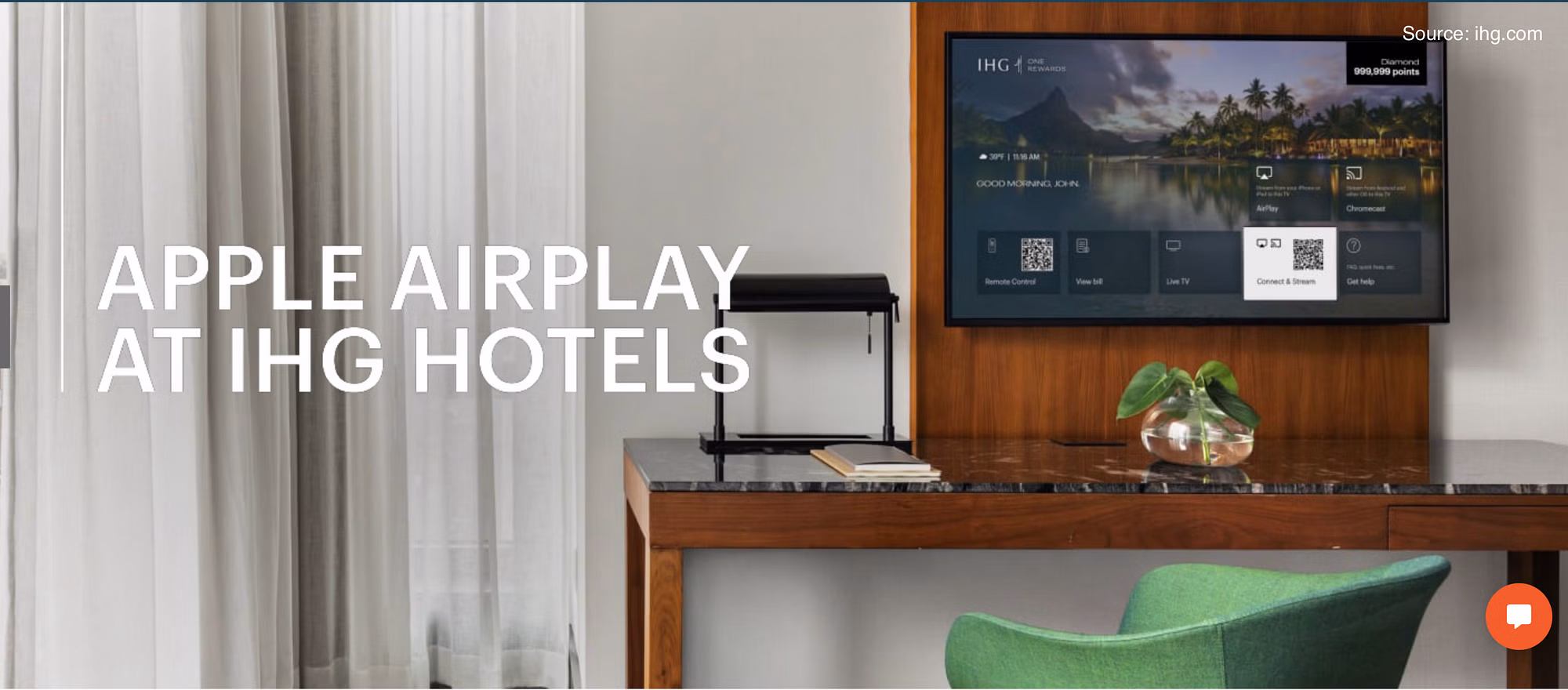 IHG rolls out Apple AirPlay at over 60 hotels in North America. - Cover Image
