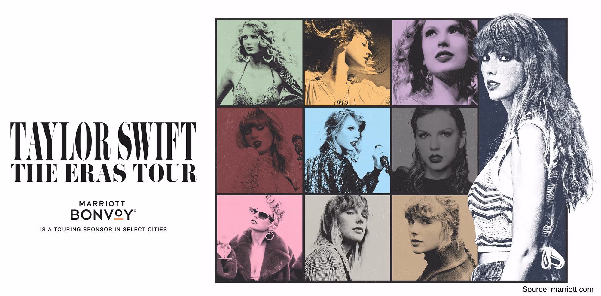 Marriott's Taylor Swift, The Eras Tour Sweepstakes open for the US, Canada, and Europe shows.  - Cover Image