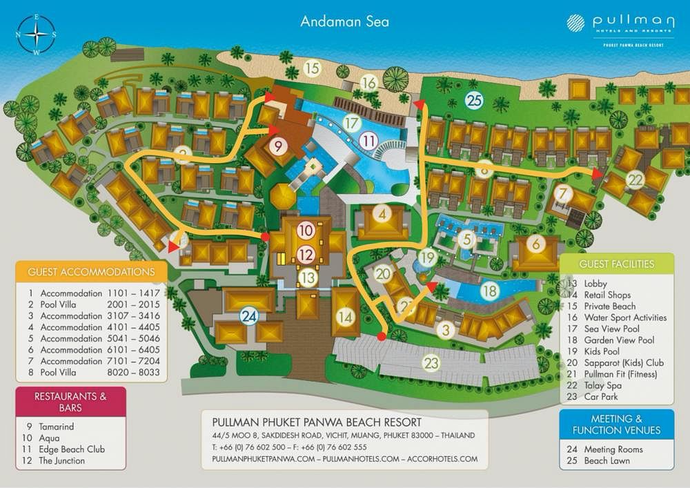 Pullman Panwa Phuket Map for Rooms