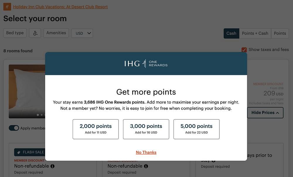 IHG Bonus Points Package Offer in the US