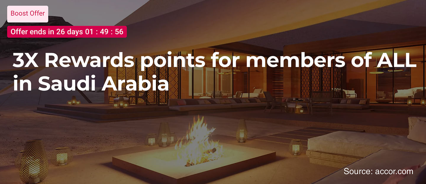 Earn 3x points at Accor hotels in Saudi Arabia. — MilesCop Travel Rewards