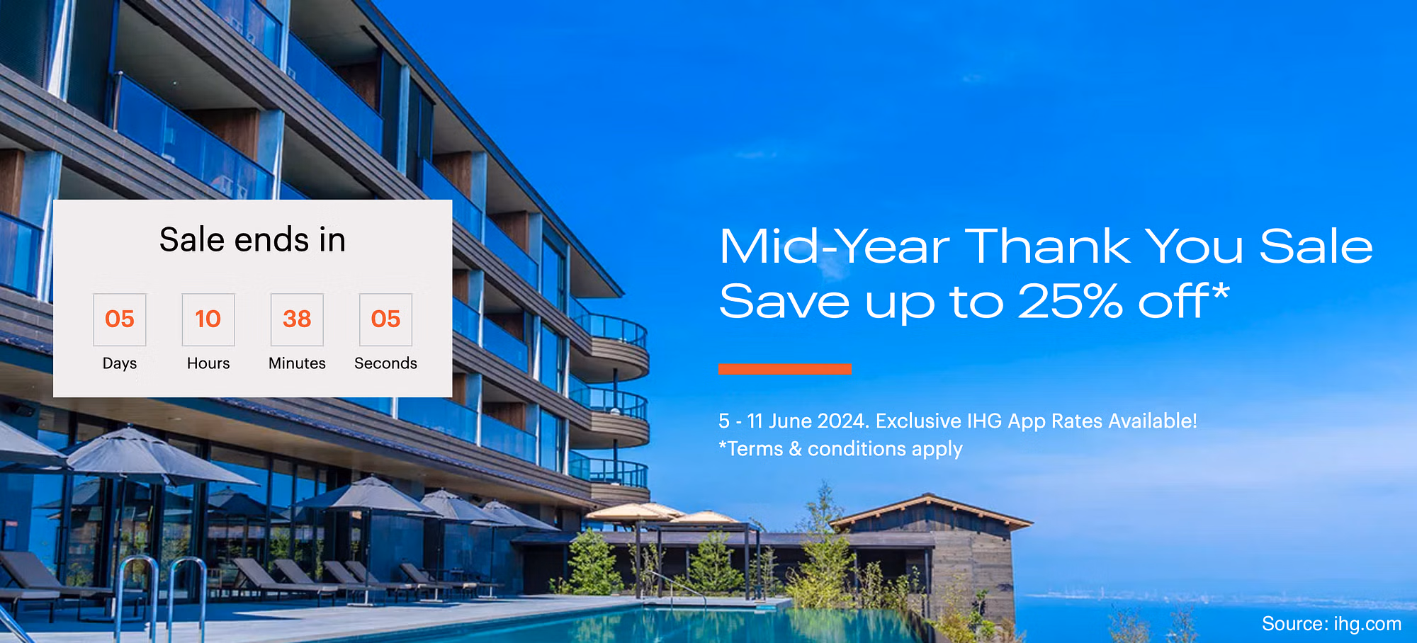 IHG Mid-Year Sale: Get up to 25% off in Japan, Guam, Saipan, South Korea, and Southeast Asia. - Cover Image
