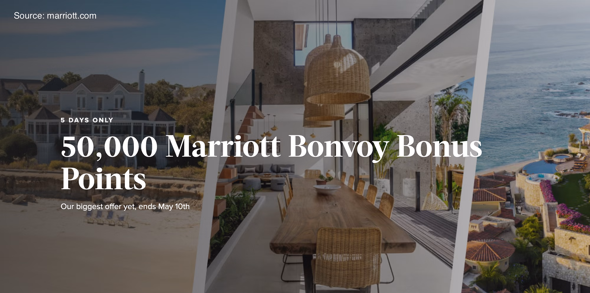 Get 50,000 bonus Marriott Bonvoy points when you stay at Homes and Villas by Marriott. - Cover Image