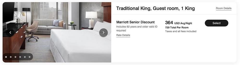 Marriott Senior Discount in the US