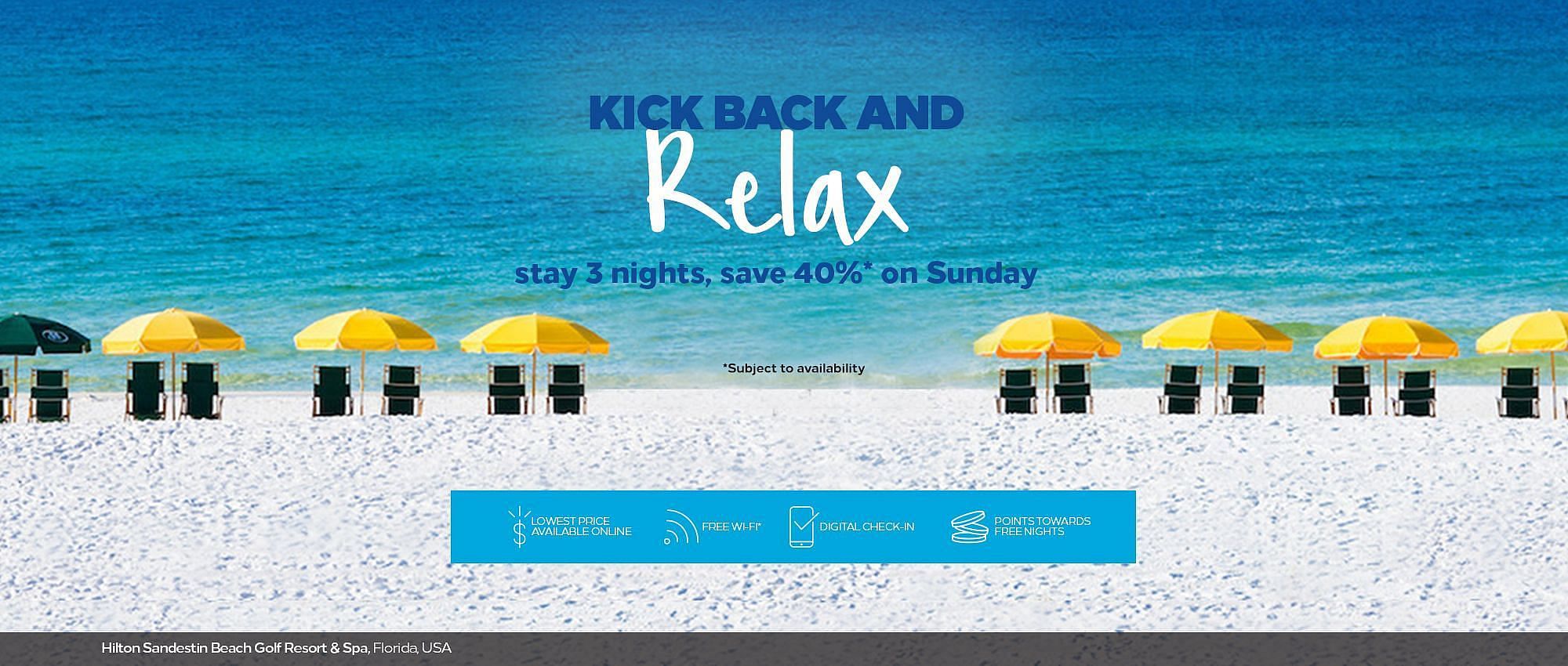 50% off on Sundays when you stay 3 nights. - Cover Image