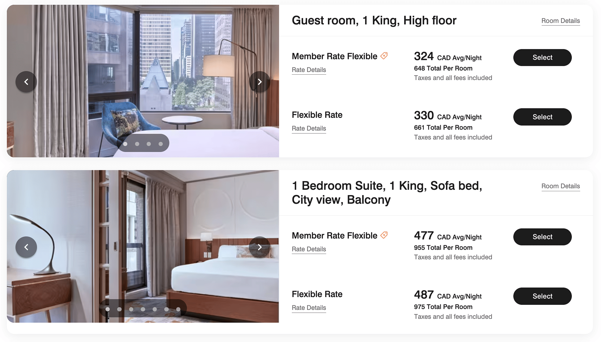 Rate without bonus points offer