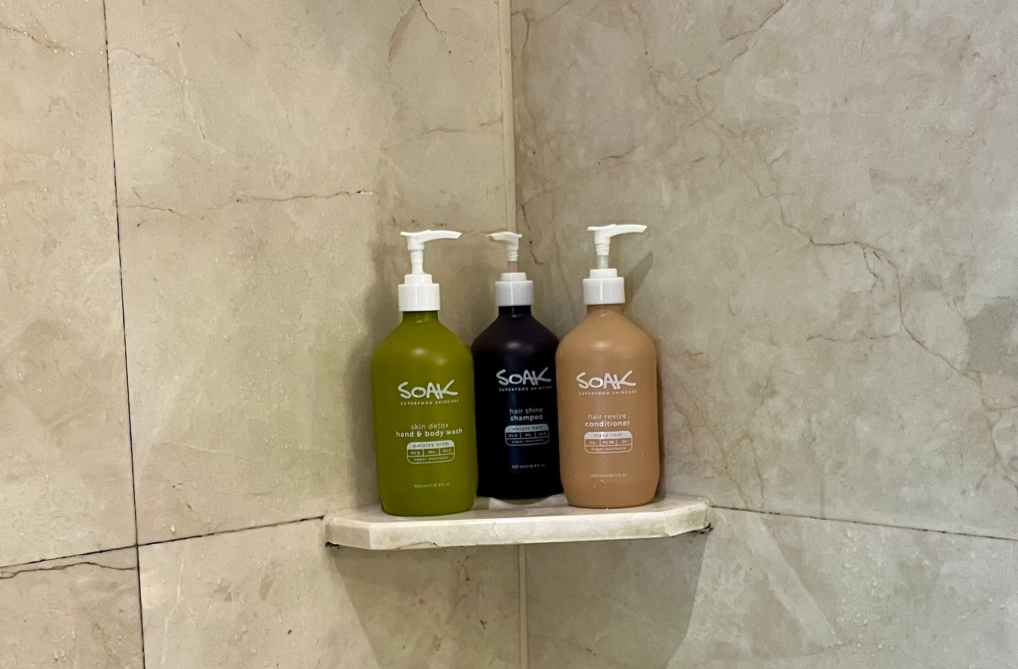 Refillable bottles. Way to go.