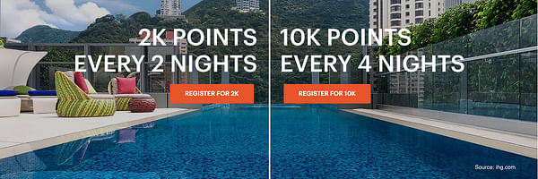 With IHG's latest global promotion, earn 10,000 points every 4 nights or 2000 points every 2 nights. - Cover Image