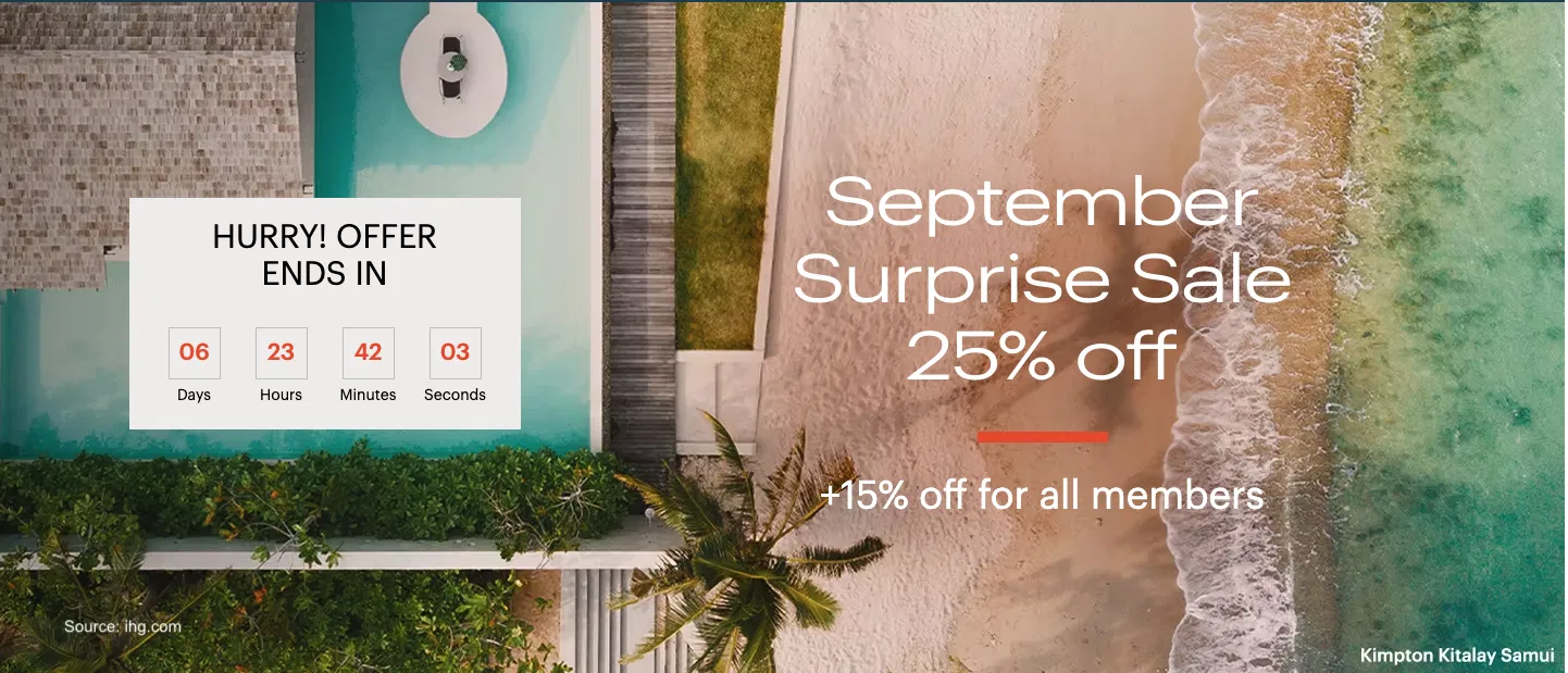 IHG September Surprise Sale: Get up to 40% off across Southeast Asia and Korea. - Cover Image