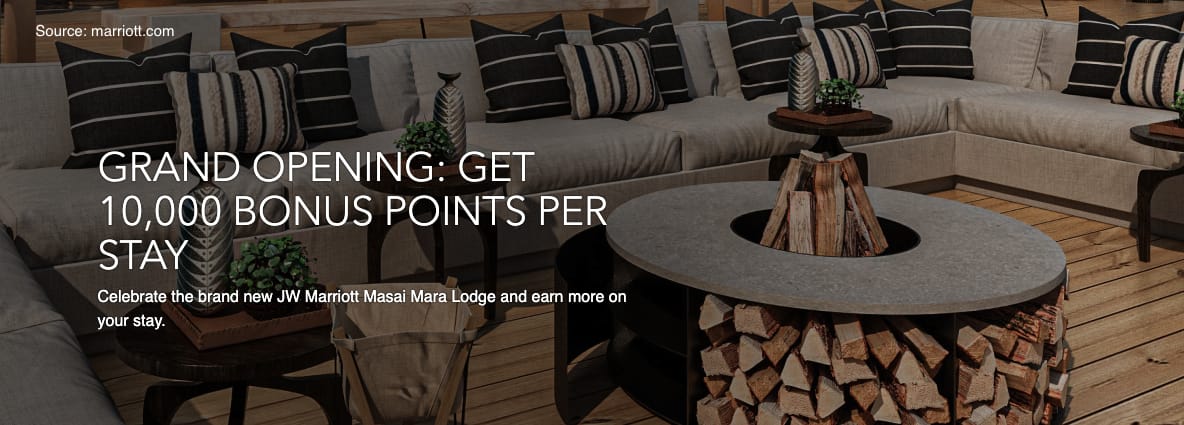 Get 10,000 bonus points per stay at JW Marriott Masai Mara Lodge, Kenya - Cover Image