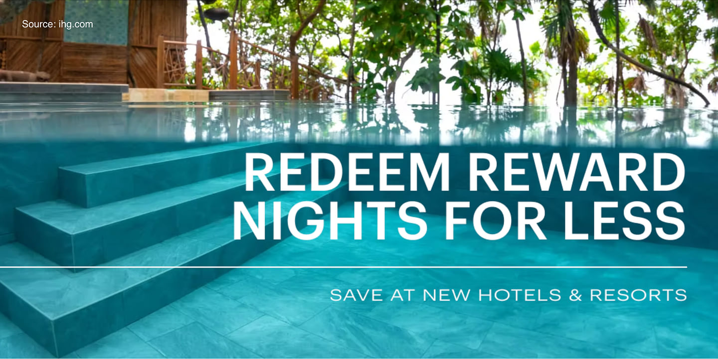 Book an award night for 15% less IHG reward points at newly opened
