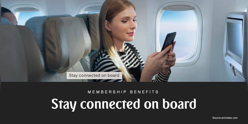 Emirates introduces unlimited free onboard Wi-Fi for all members. - Cover Image