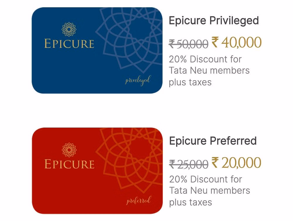 Taj Epicure Discounted Price