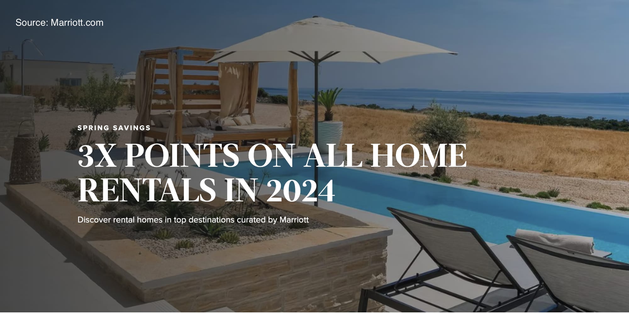 Get 3x points at Homes & Villas by Marriott Bonvoy. - Cover Image